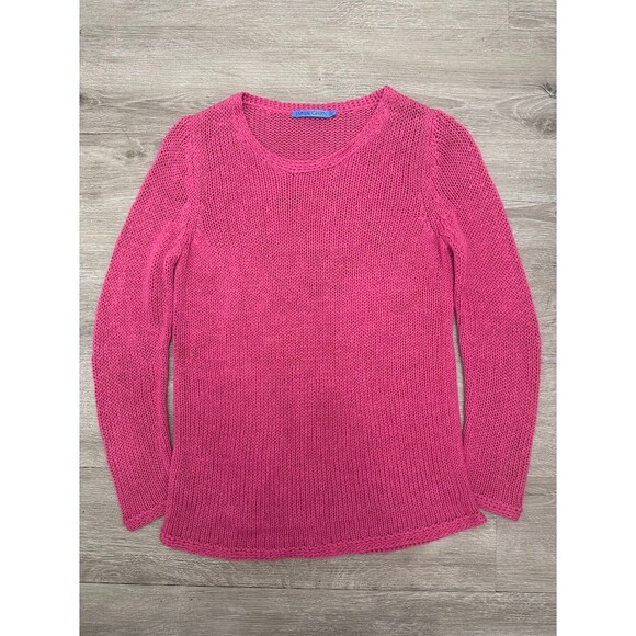 J. McLaughlin Tops - J McLaughlin Pink Knit Sweater XS Long Sleeve Lightweight Crewneck Pullover